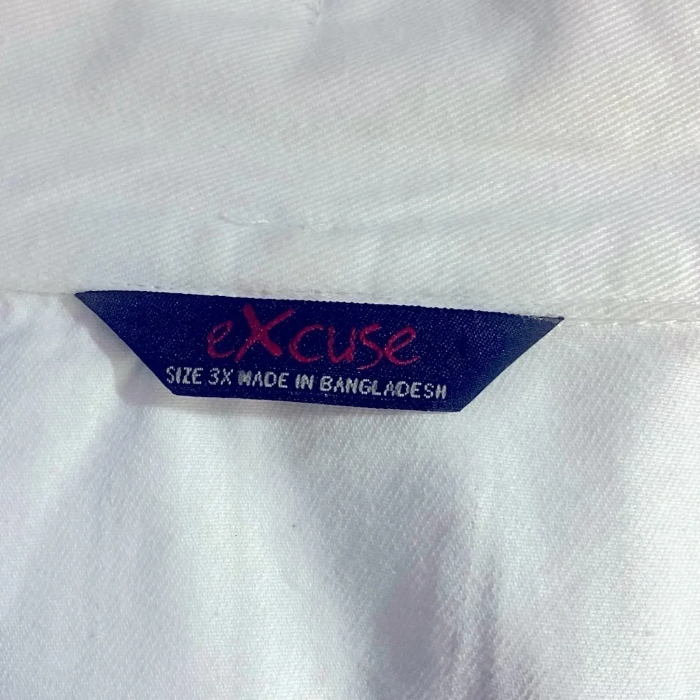 Excuse Vintage Oversized Cotton Cropped Women's Jacket Plus Size Dead Stock Nwot